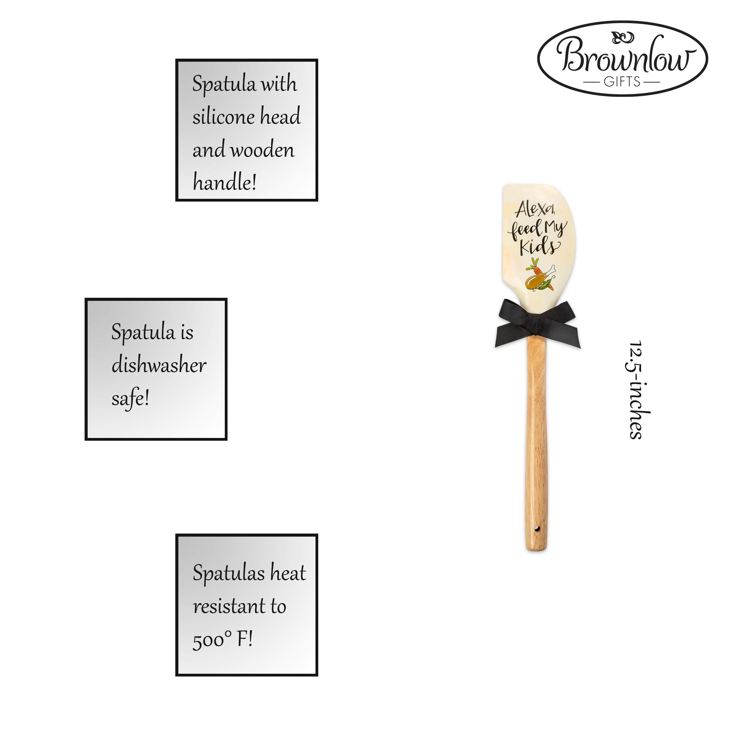 Brownlow Gifts Pfannenwender aus Silikon 12.5-Inch Alexa, Feed Meine Kinder