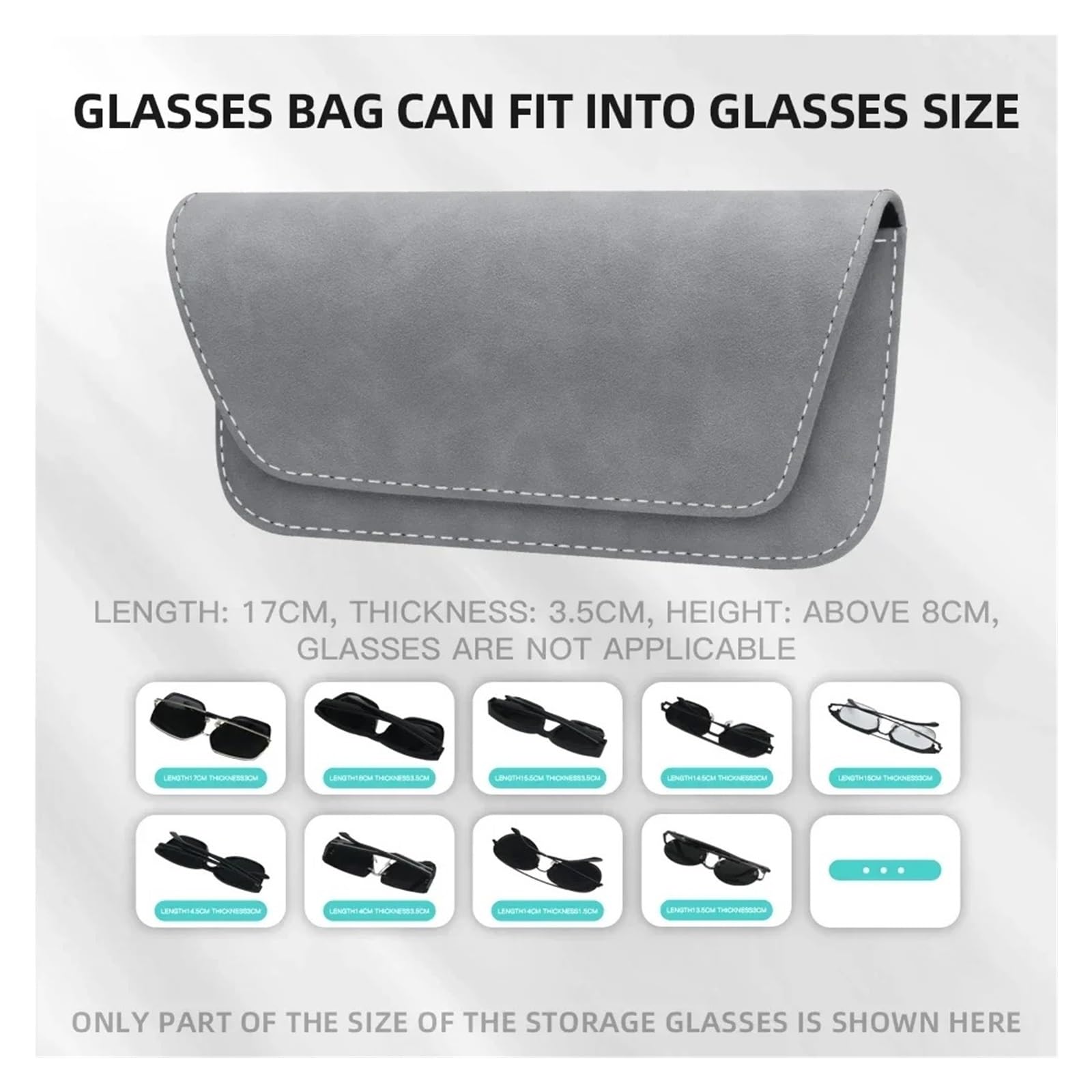 Soporte para Gafas De Coche Accesorios para Vehículos Decoración Interior Funda Organizador Almacenamiento Solar Estuche para Gafas De Sol Coche(Gold)