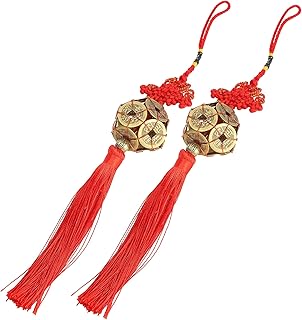 Zerodis 結び幸運のコイン真鍮製錆びにくいデザインお守りかばんや財布に適しています日本の家庭での贈答用中国車内装飾海外土産