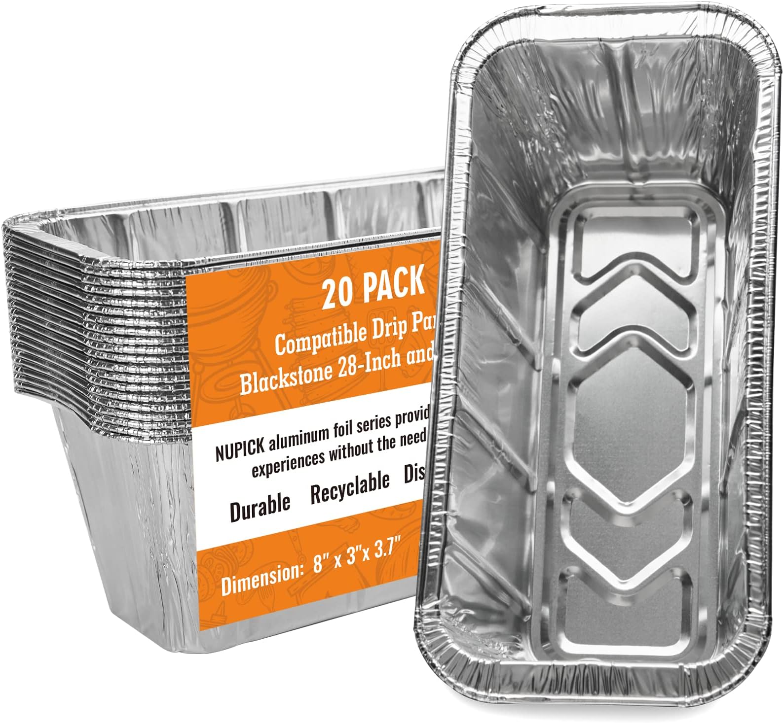 30Pack Blackstone Griddle Accessories Drip Pan Liners