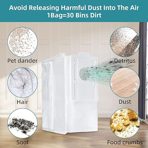 Miniatura 5 de Paquete de 8 bolsas de polvo VCA-RDB95 de repuesto para Samsung Jet Bot AI+  Jet Bot+  estación de limpieza al vacío Jet Bot Combo AI, bolsa de