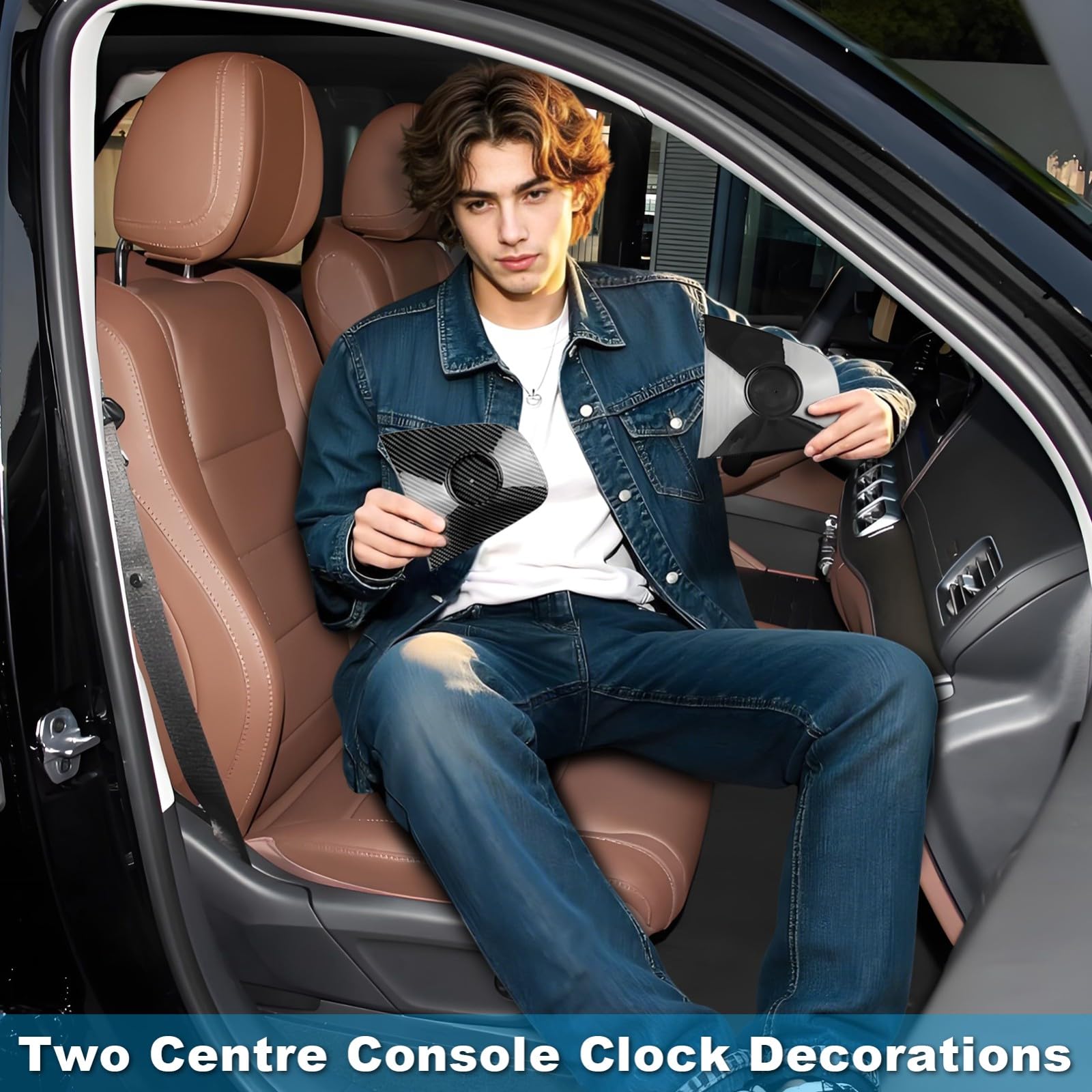 Copertura per Orologio al Nero Quarzo con Orologio Centrale per Mercedes-Benz GLE 350 450 AMG 53 Coupé 63 S GLS 450 580 AMG 63 W167 X167 V167 2020-2025 Interni Accessori