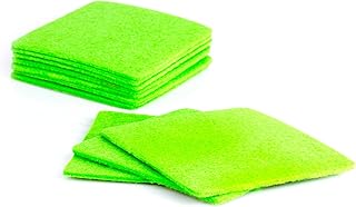 Set de 10 posavasos de fieltro en colores modernos, preciosos y elegantes, 10 cm, forma cuadrada