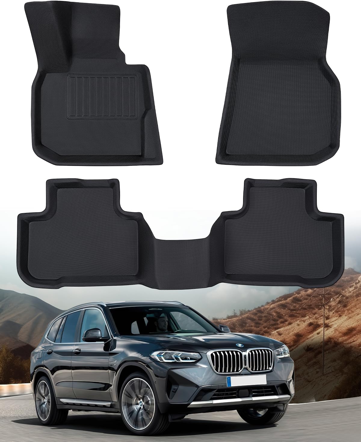 Amazon.com: Yonugli Compatible for 2018-2024 BMW X3 Floor Mats Cargo ...