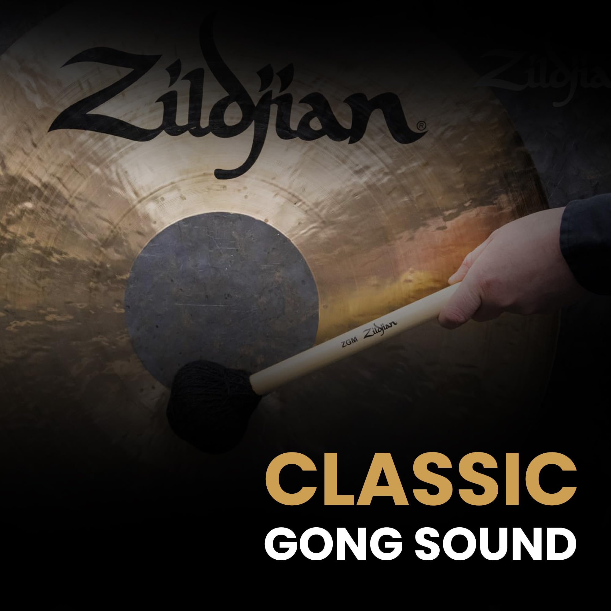 Zildjian - 12" Table-top Gong and Stand Set Gold/Grau