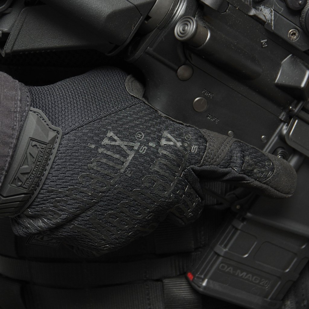 Mechanix Wear ORIGINAL Einsatz-Handschuhe, atmungsaktiv & Abriebfest + Gear-Karabiner, Original Glove in Schwarz, Coyote