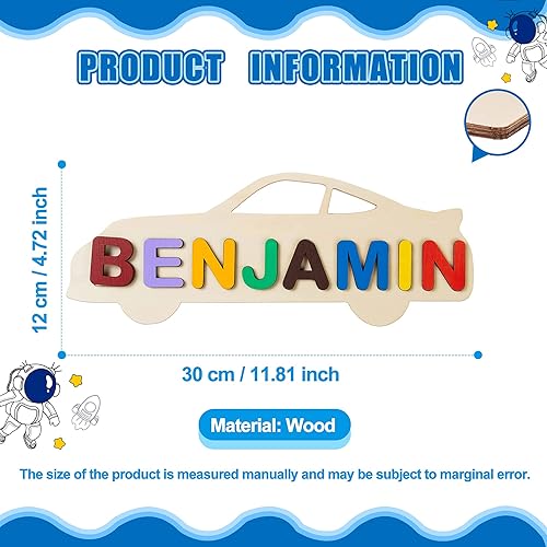 Miniatura 9 de Rompecabezas de madera con nombre personalizado, juguetes educativos de madera con nombre personalizado, para preescolar, juguetes de educación