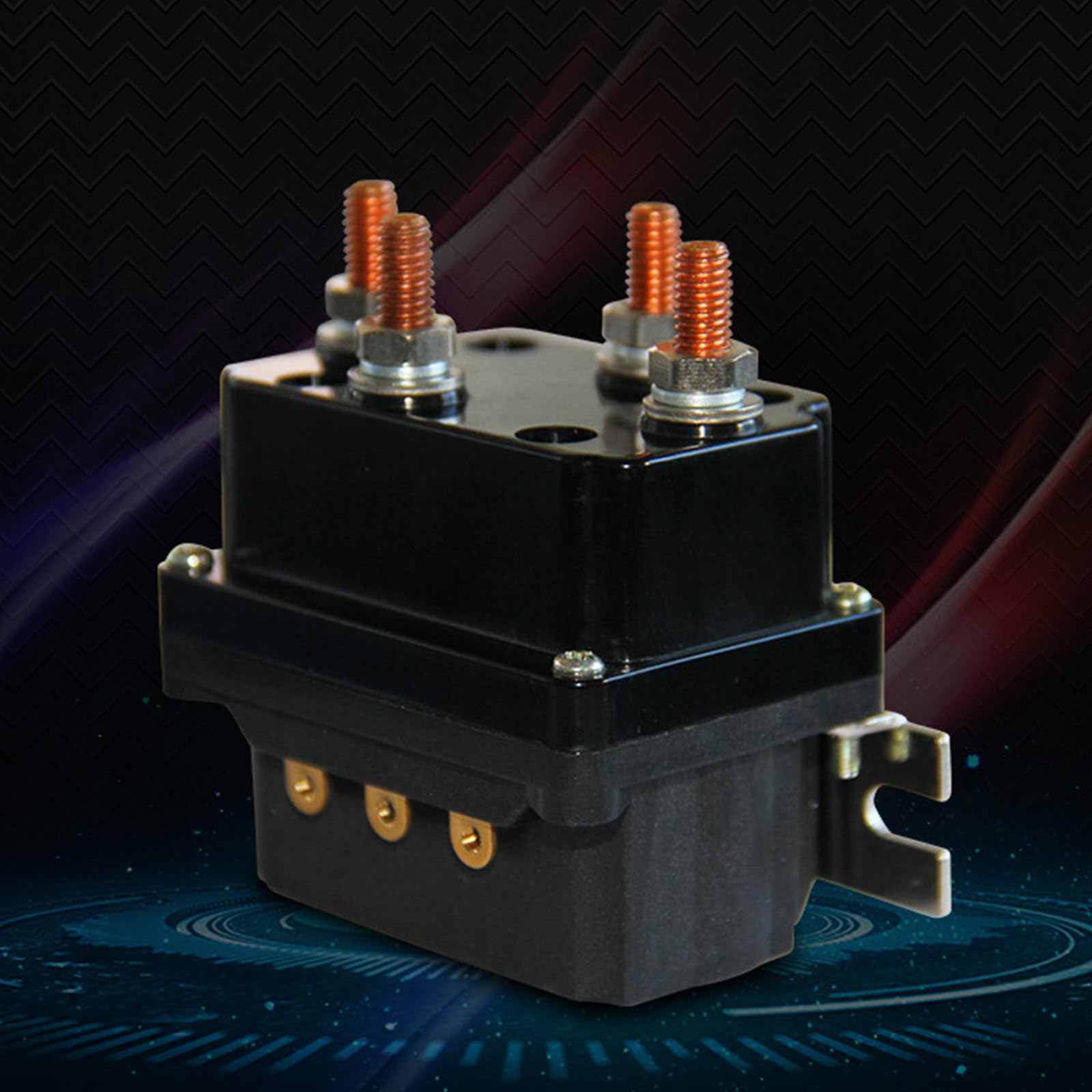 Relais de treuil 250 A 12 V durabilité améliorée Noir