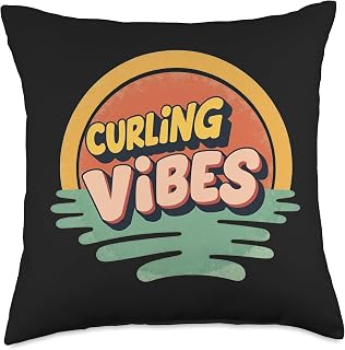 Curling Vibes Throw Pillow
