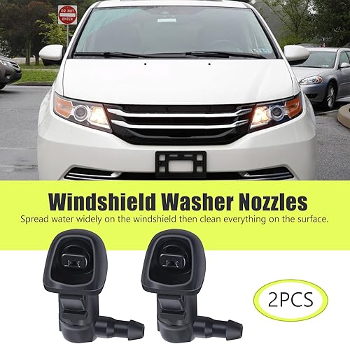 Miniatura 5 de Boquilla de limpiaparabrisas delantero, 76810-TK8-A01 repuesto para Honda Odyssey KAKCKLKX 2011-2014, juego de pares negro
