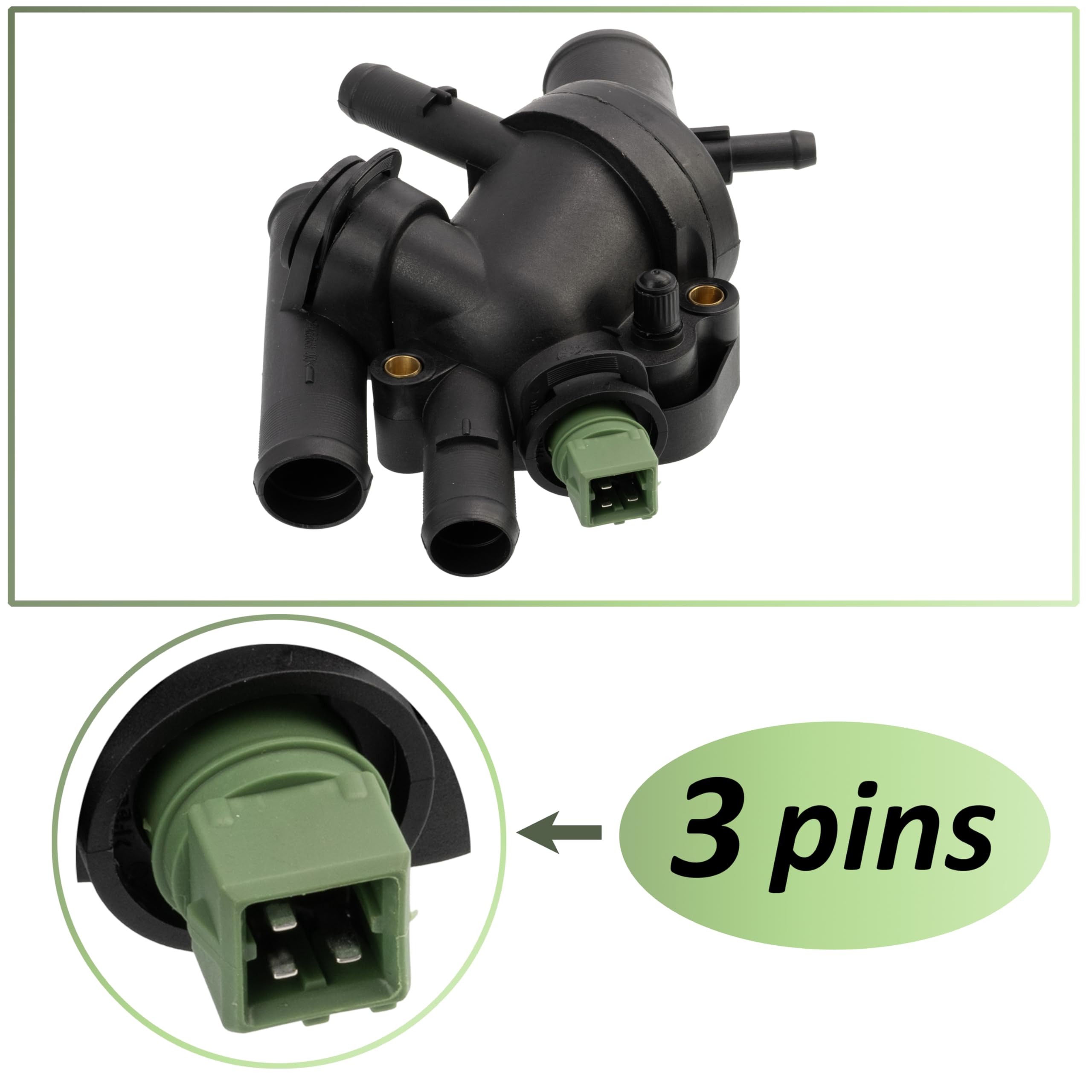 Boîtier Thermostat + Joint D'étanchéité Pour Véhicule - Compatible Avec Plusieurs Références OE (7700109641, 4400311, Etc.)