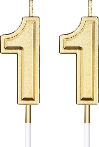 Velas para pastel de cumpleaños número 11, velas con números de pastel, velas de feliz cumpleaños, decoración de adorno para pastel de cumpleaños,