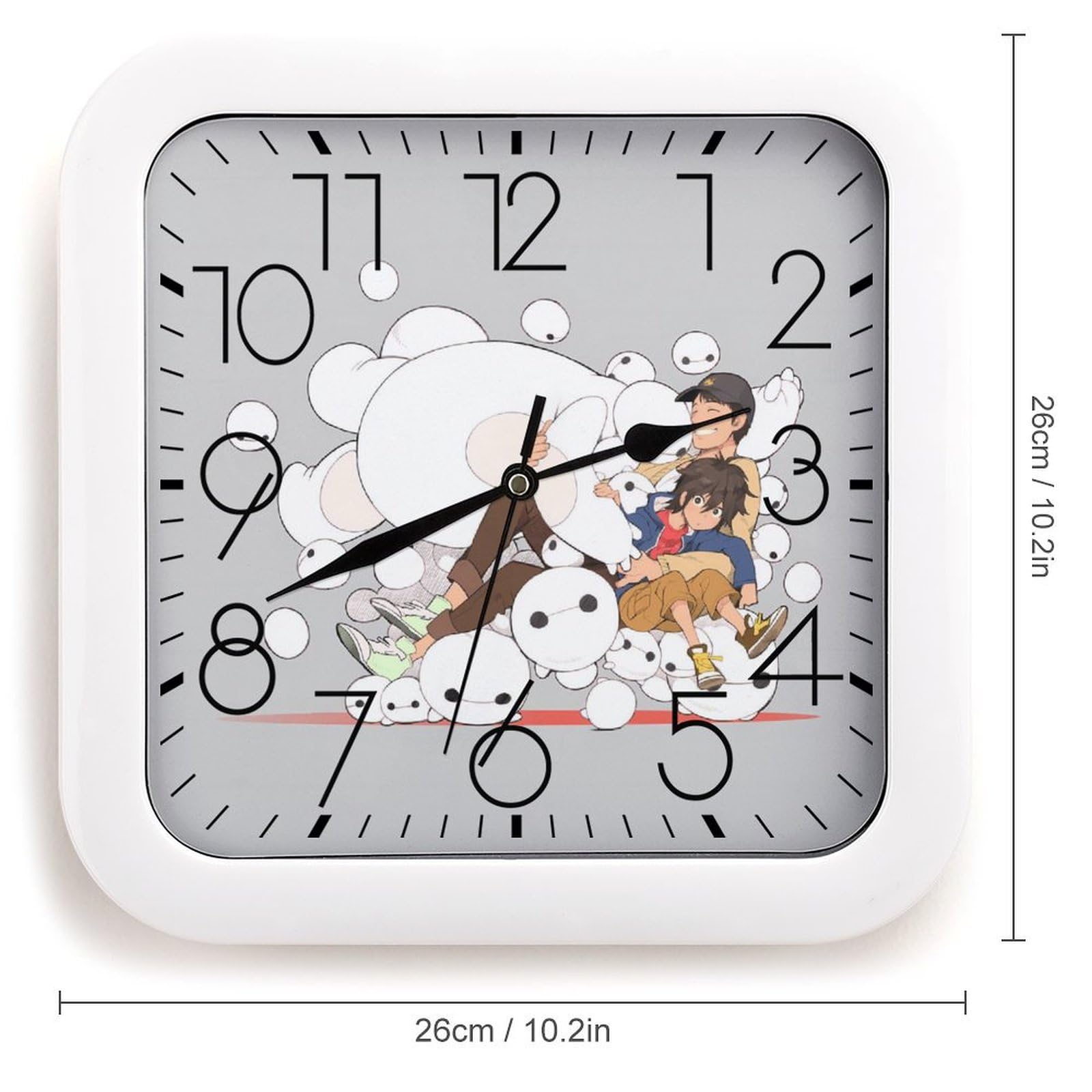 Amazon.co.jp: ベイマックス 掛け時計 静音 連続秒針 壁掛け時計