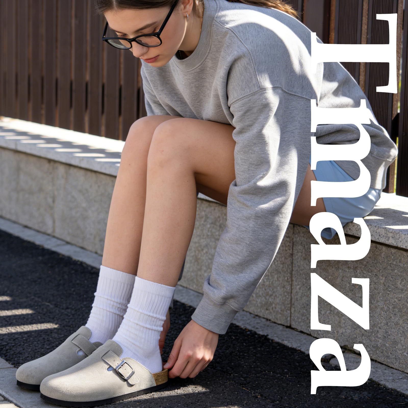 Sabot Donna Ciabatte -Comodo Pantofole -Fibbia Regolabile al Piede Zoccoli,36-42