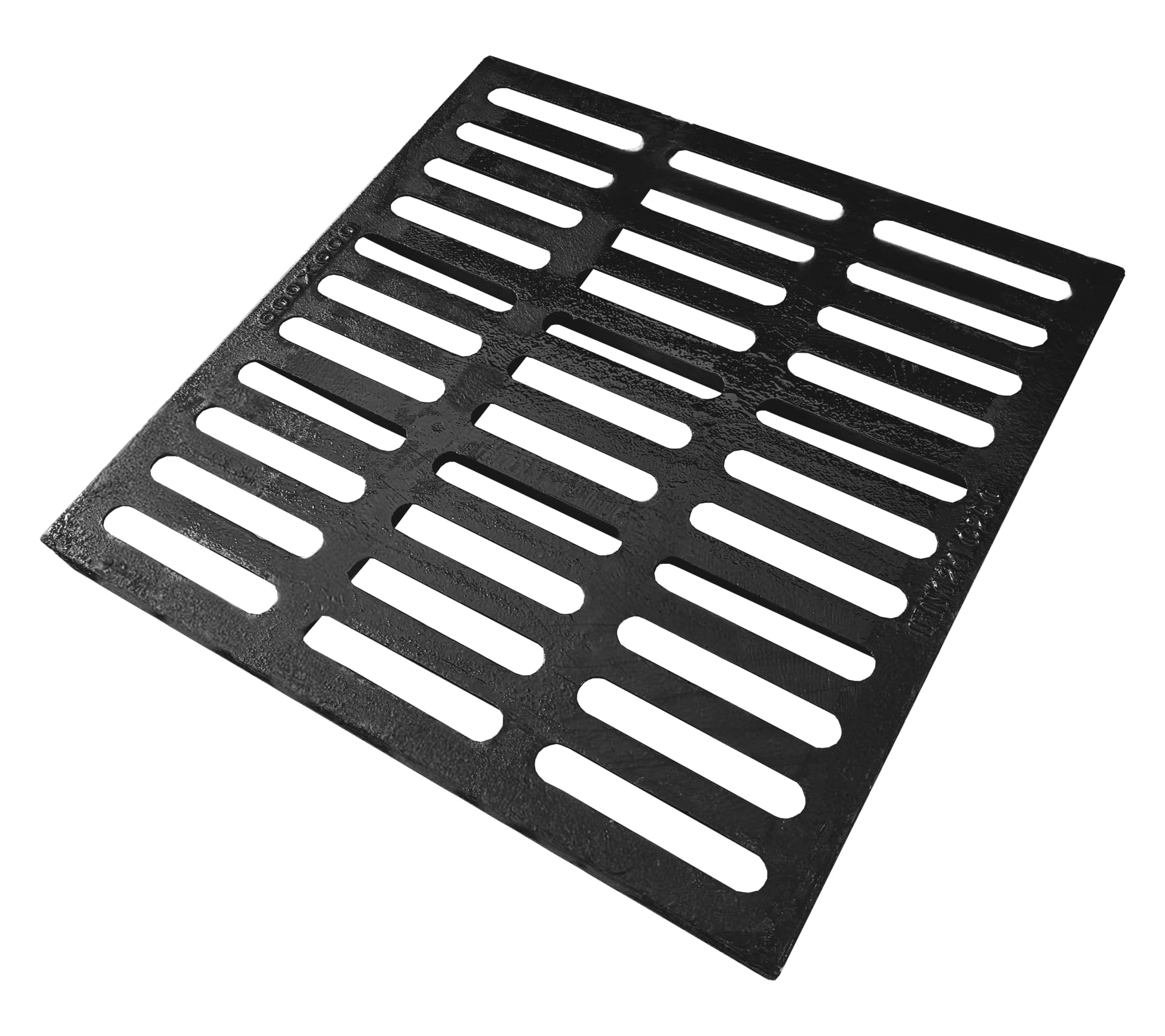 Rejilla de drenaje de hierro dúctil de 61 x 61 cm, rejilla cuadrada de drenaje de hierro fundido, rejilla de metal resistente para exteriores, para garaje, estacionamiento, suelo de hormigón
