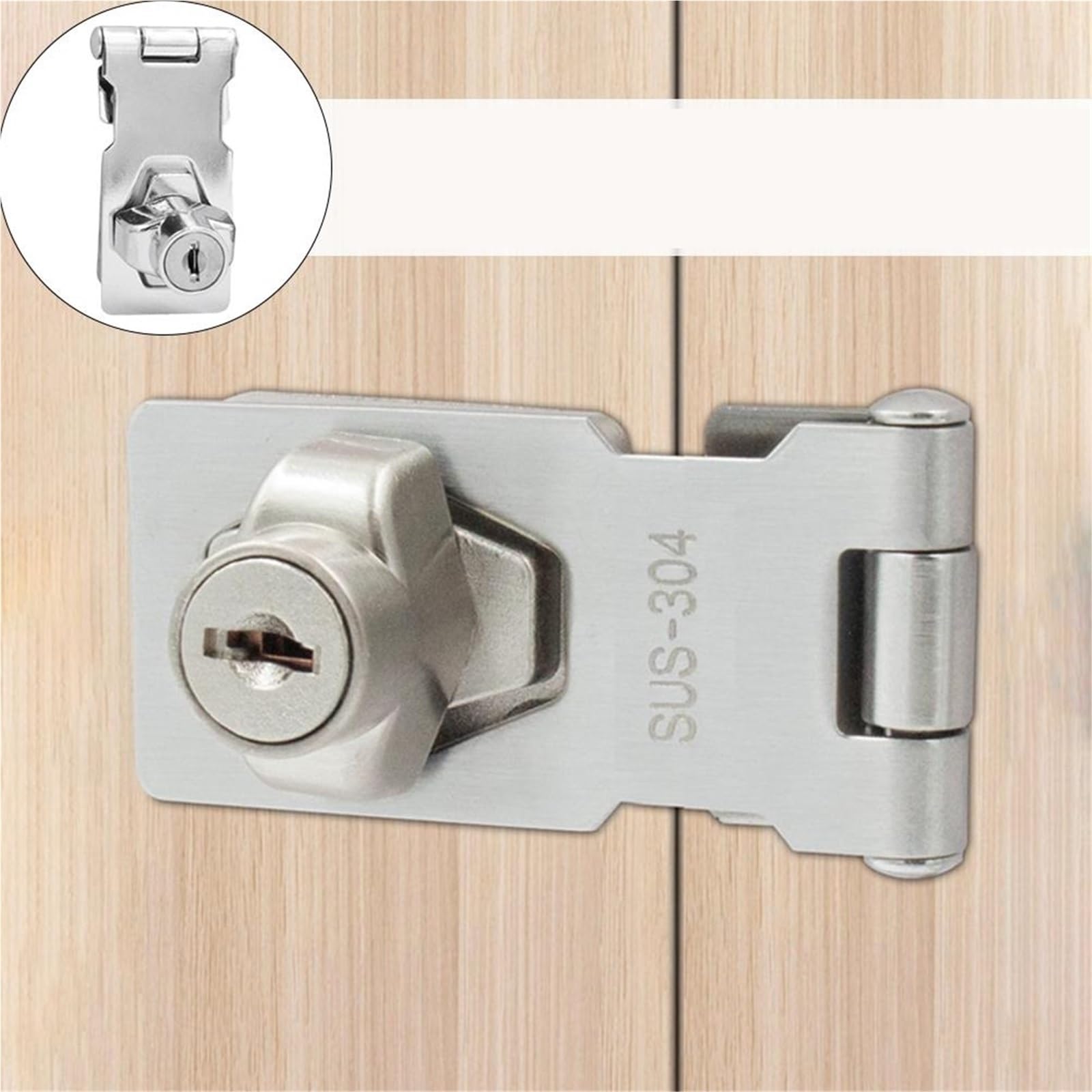 Cerradura de gabinete 2,5 pulgadas, cerrojo con llave acero inoxidable for seguridad puertas, pestillo muebles, escaparate armario escritorio pequeño, antirrobo, uds Para Puertas