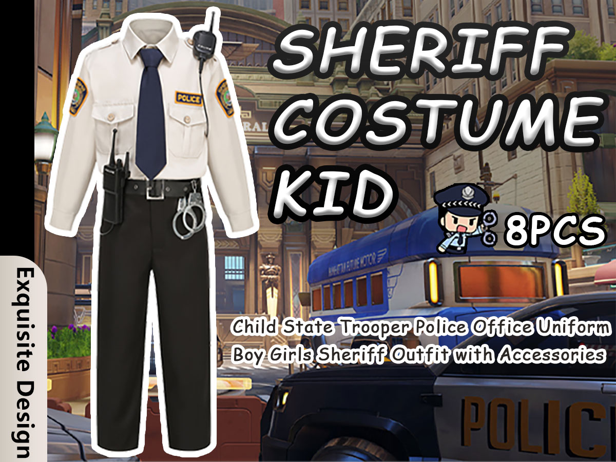 Disfraz Sheriff para Niños 8 piezas miniatura 7