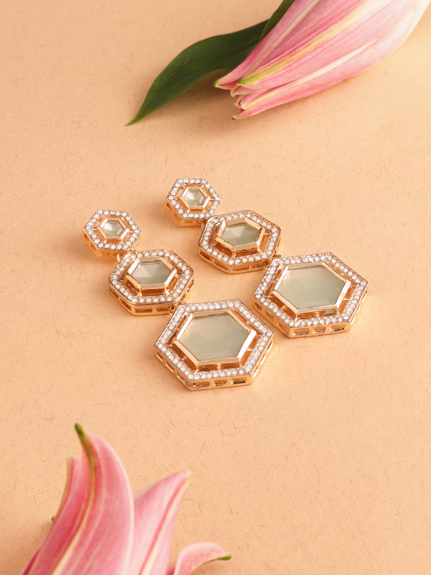 Stones & Austrian Diamonds Dangler Earrings