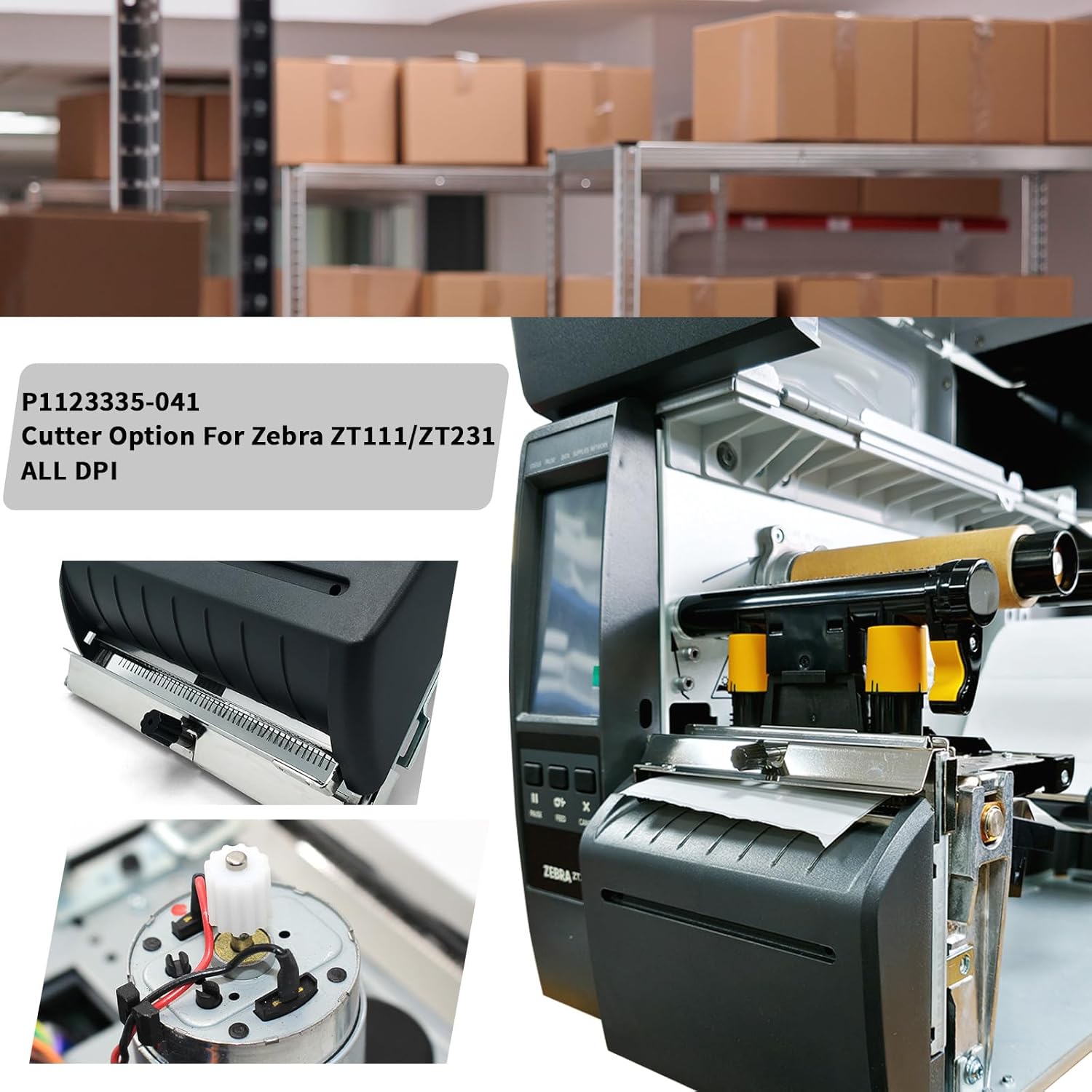 P1123335-041 Kit Cutter Option for Zebra ZT231 ZT211 ZT111 Thermal Barcode Label Printer All dpi Genuine