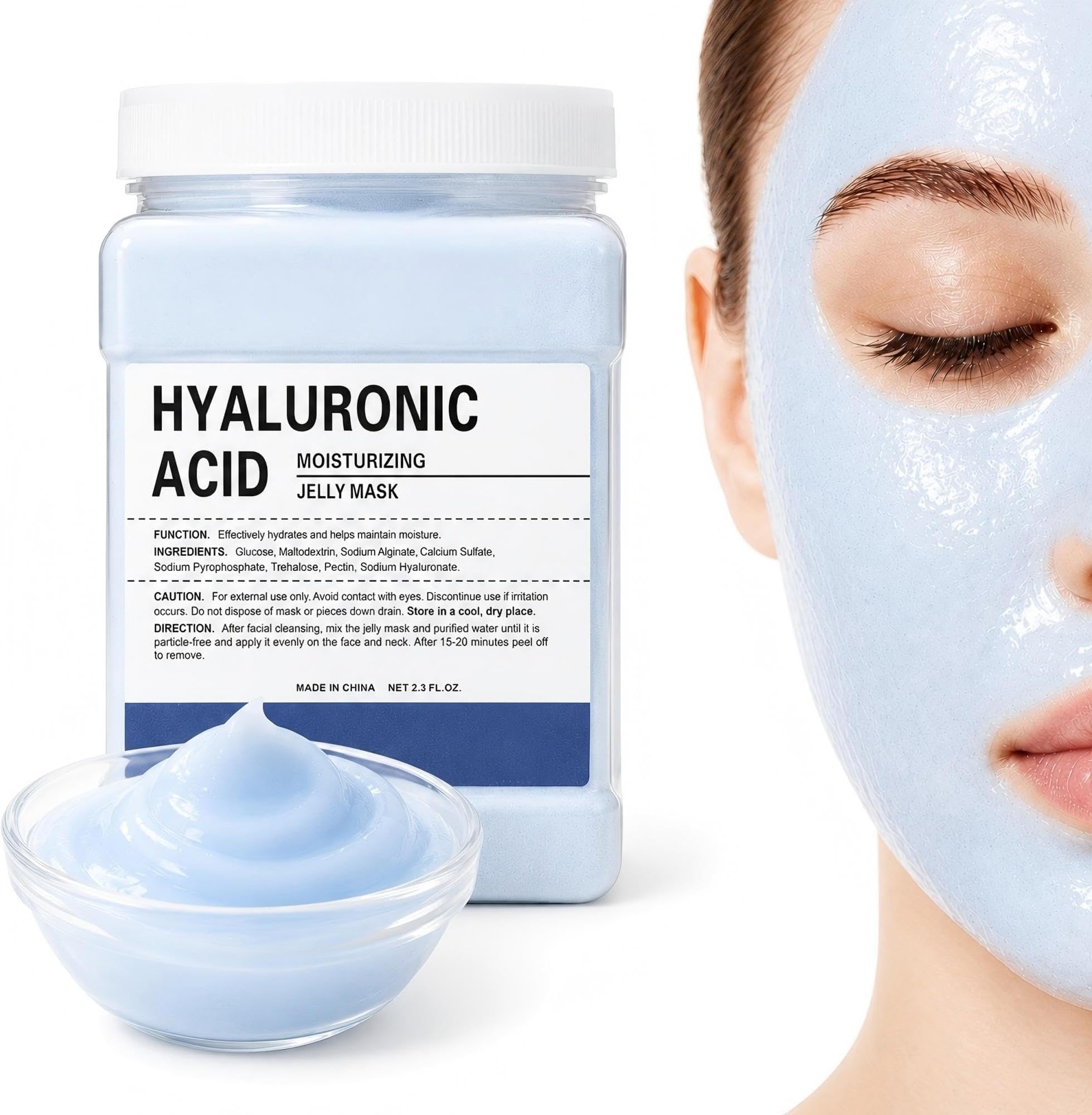 Hyaluronic Acid Face Mask, Hydrating Jelly Mask Powder, Peel Off