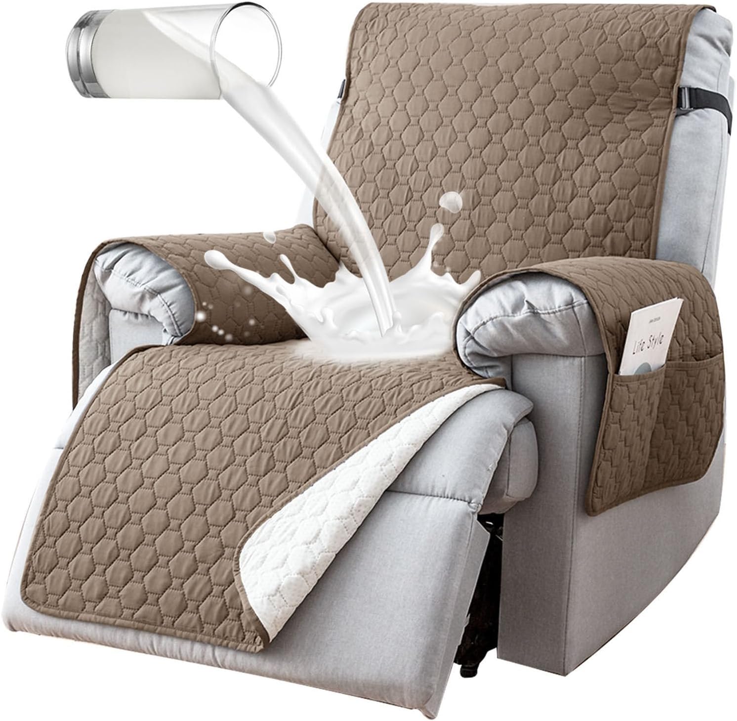 100 Waterproof Recliner Covers for Small Recliners, AntiSlip Recliner