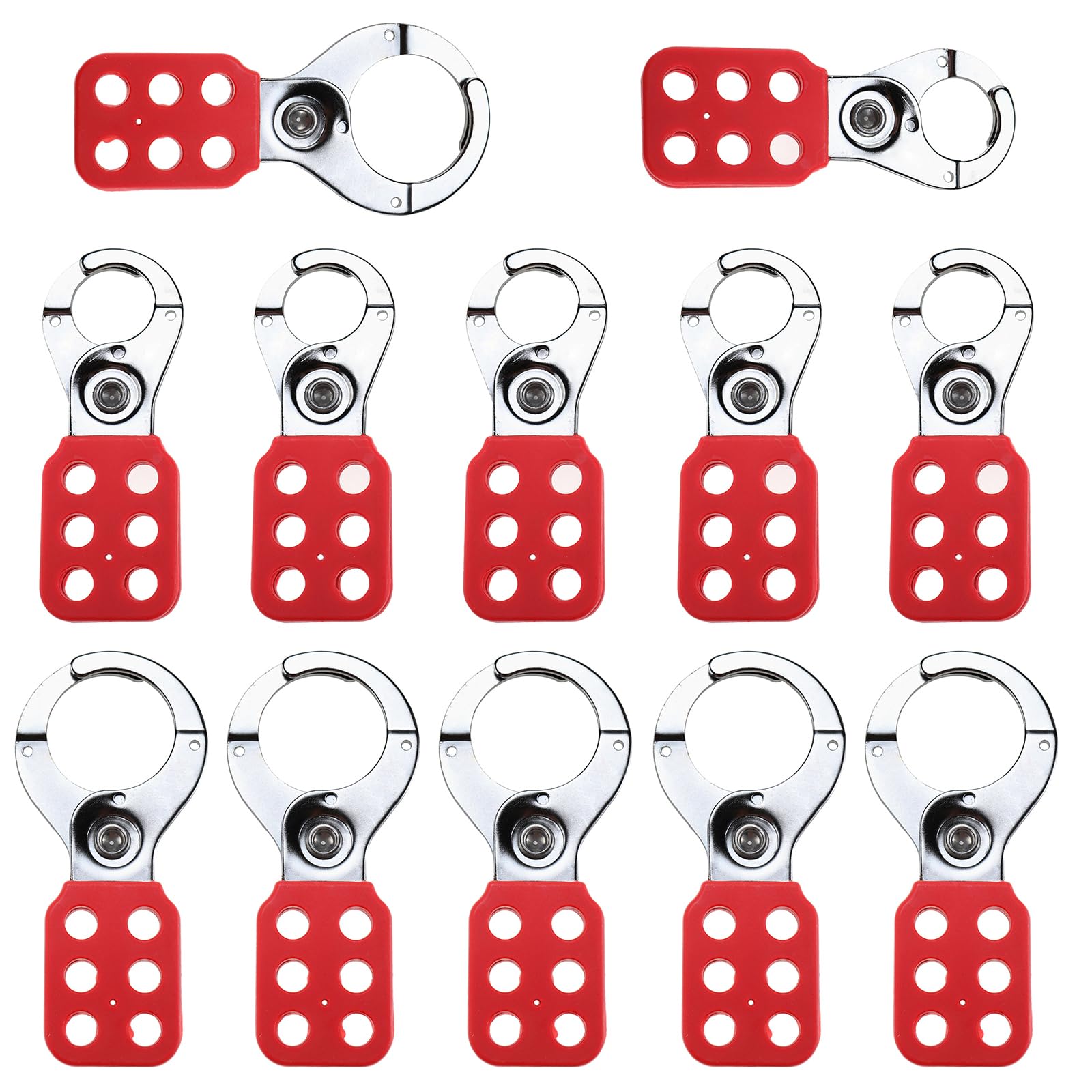RealPlus Lockout Tagout Hasp, 12 Pack Steel Lock Out Tag Out Hasp, 1 ...