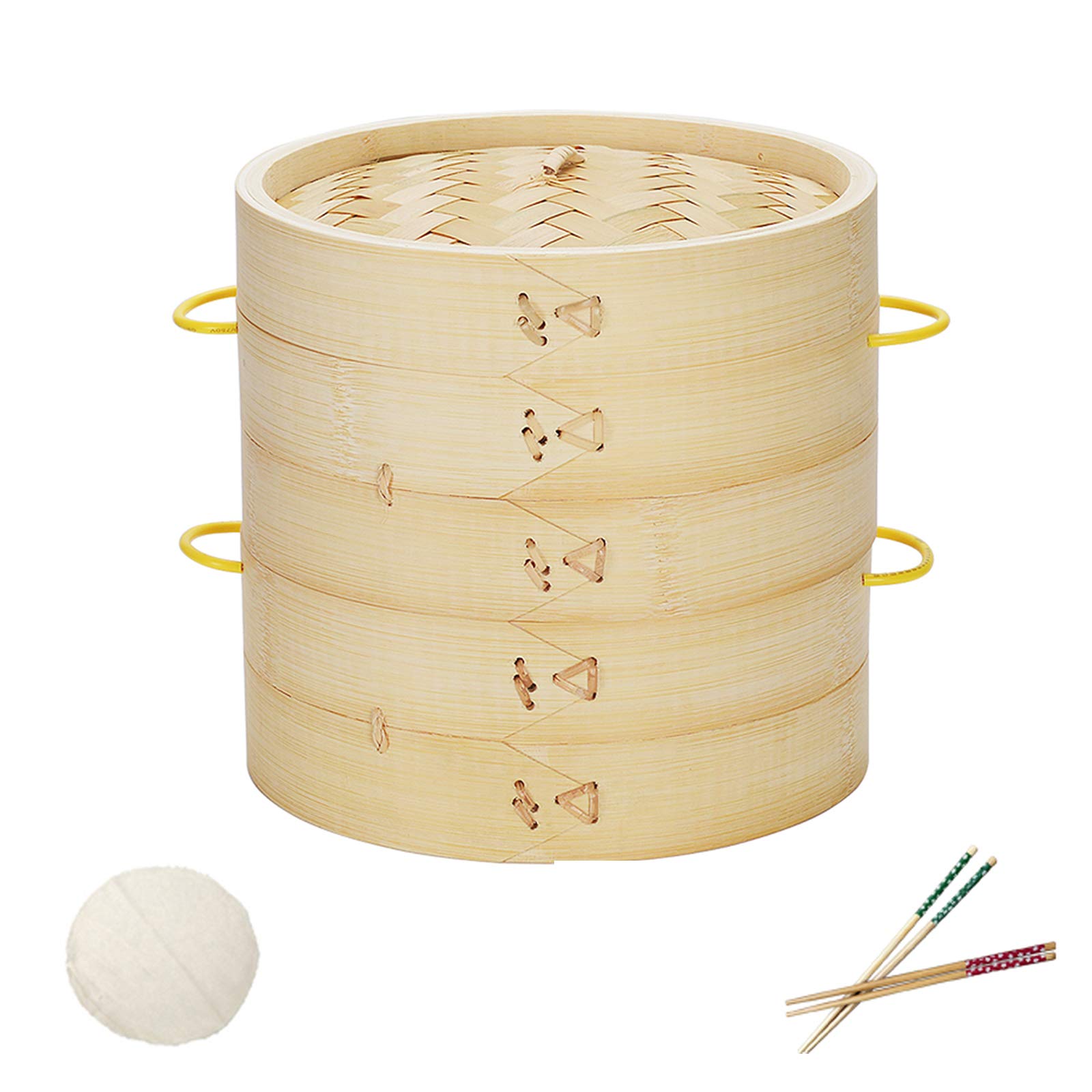 Cuiseur Vapeur Bambou 8 Pouces sans Condensation pour Raviolis Chinois