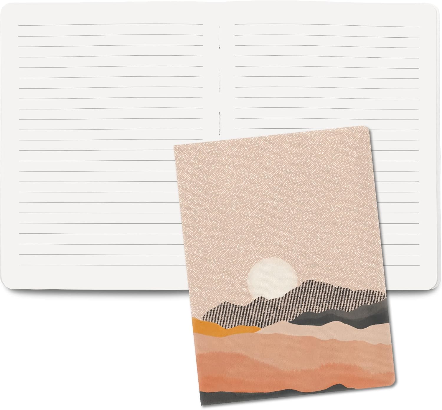 Studio Oh! Bella Flora Medium Deconstructed Notebook Journal 6.5" x 8.62" - 192 Lined Pages Lay-Flat Hardcover Journal - Coptic Bound Notebook for Work, Classrooms & Meetings - 100 GSM Paper Weight