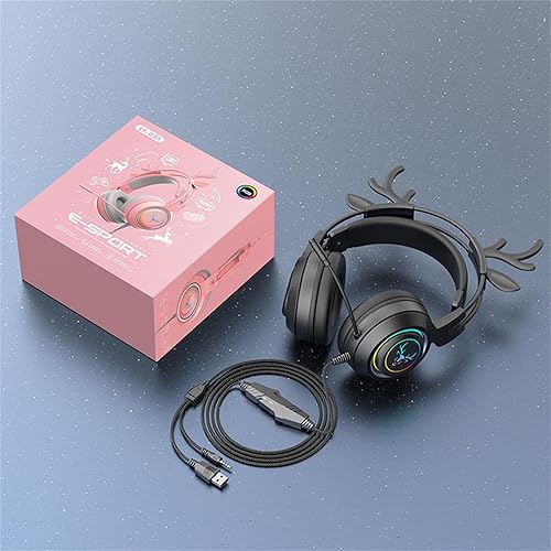 Miniatura 9 de Auriculares estéreo para juegos para PS4, PC, Xbox One y PS5, cancelación de ruido, auriculares sobre la oreja con micrófono, luz LED, sonido