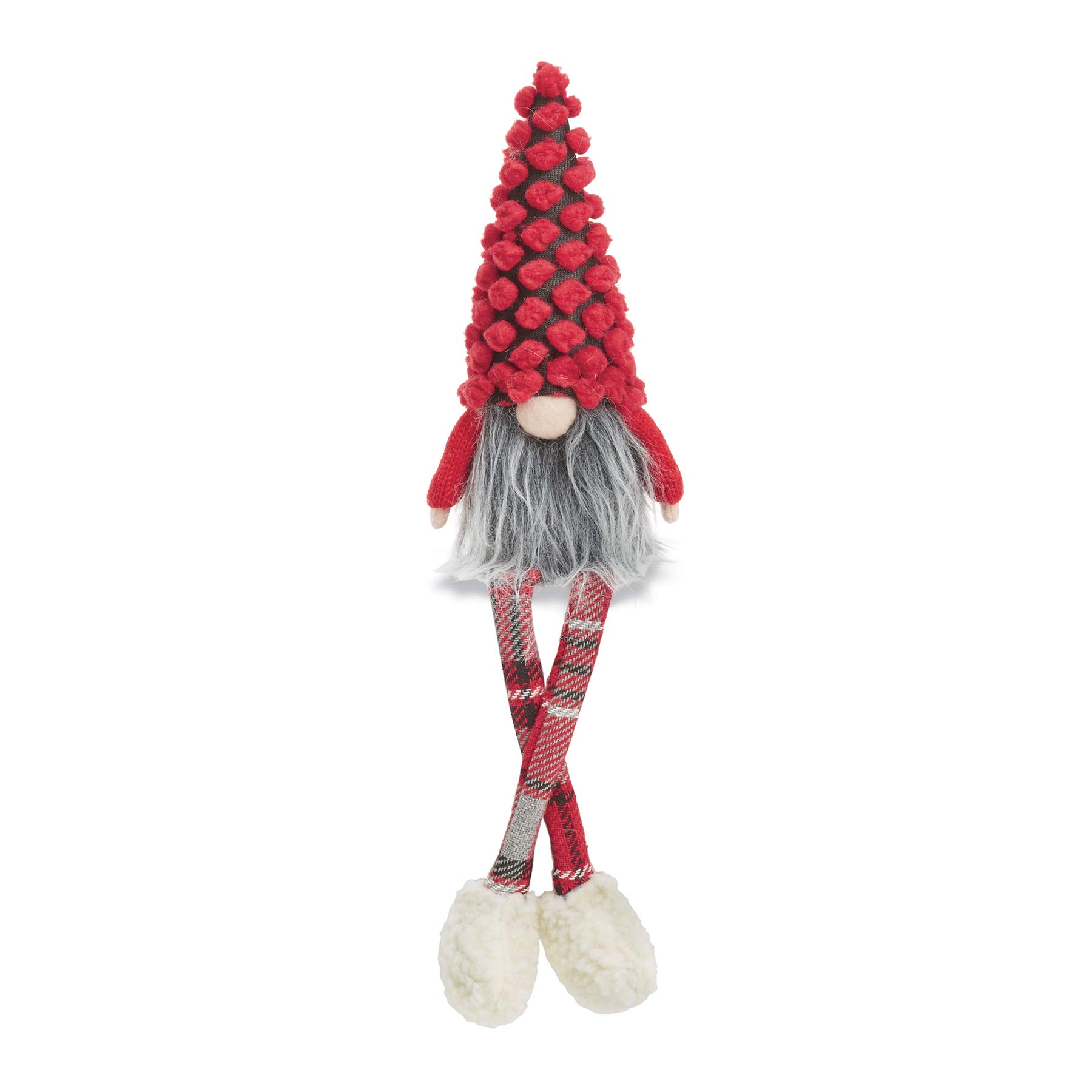 Nain de Noël suspendu à pois rouges Mud Pie pour décoration de sapin festif