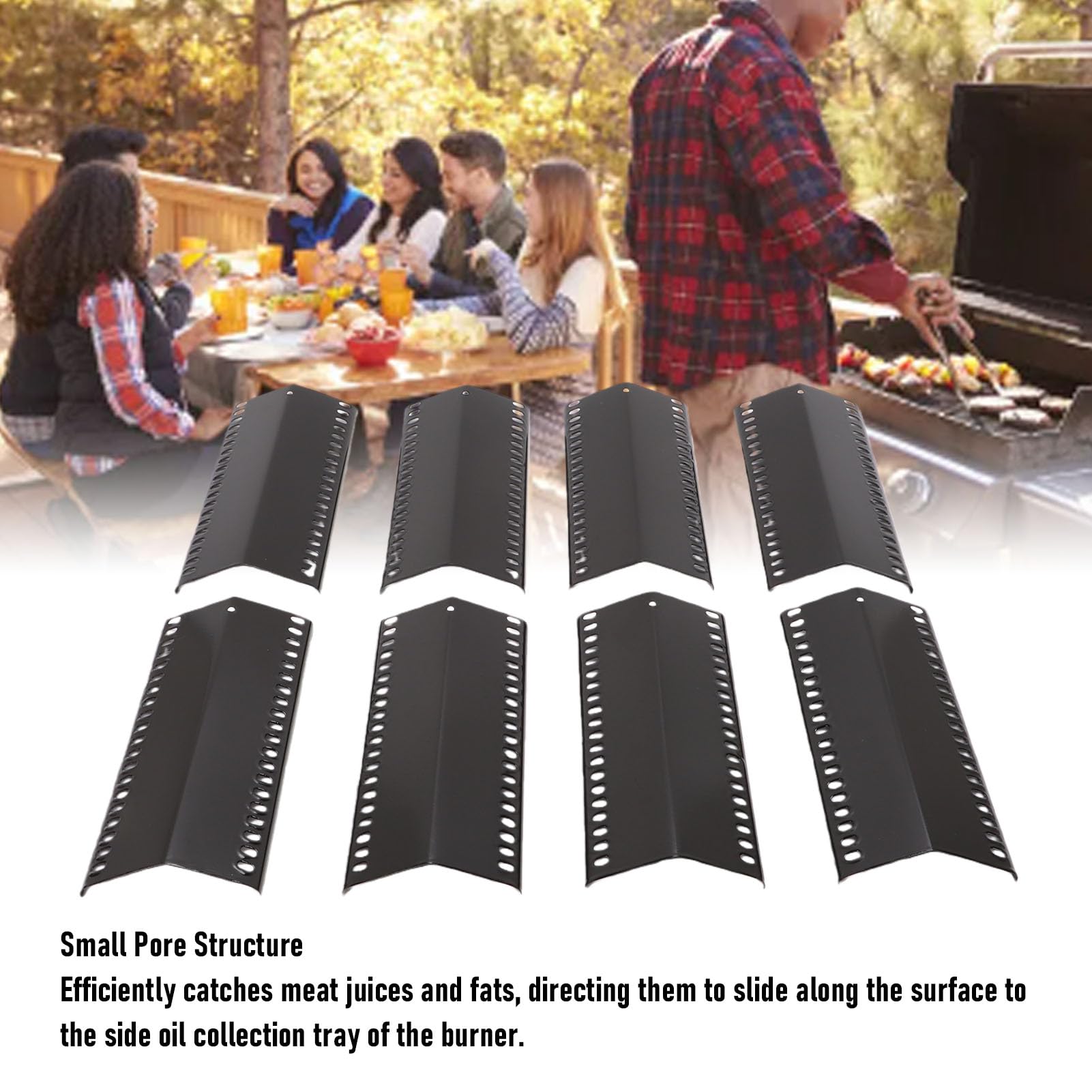 banapoy Tubo de Quemador de Horno, Placas de Calor de Parrilla de Acero Inoxidable con Diseño de Poro Pequeño Antiadherente, Tubo de Quemador de Acero Inoxidable con Generación de Humo Sabroso para