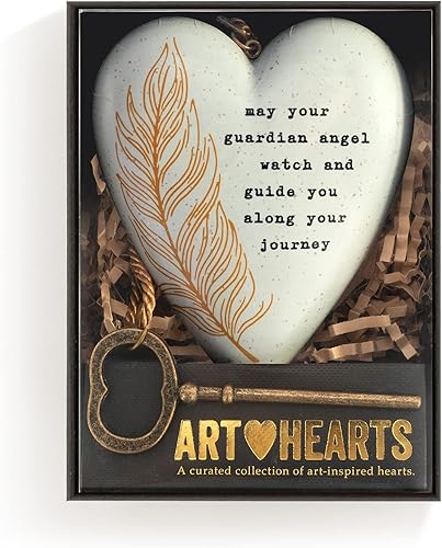 Miniatura 5 de DEMDACO Guardian Angel Watch Your Journey - Ficha de corazón de resina de 3.5 x 3.5 pulgadas