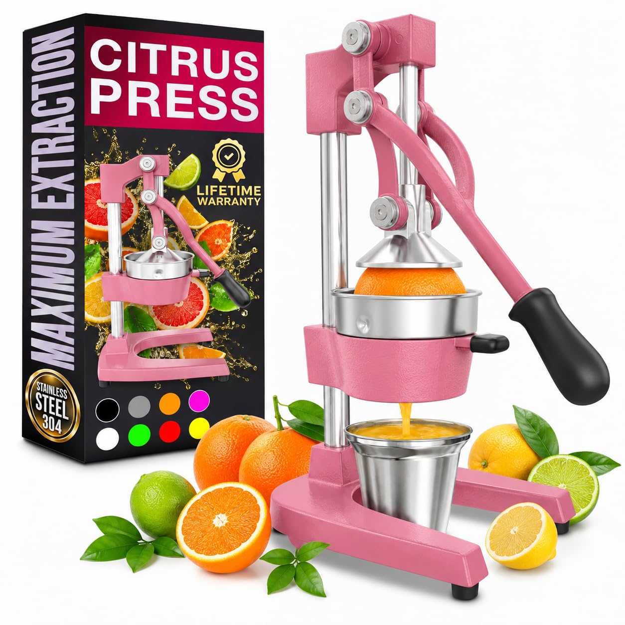 Cast Iron Juicer Hand Press, Manual Juicer, Citrus &amp; Orange Juice Press