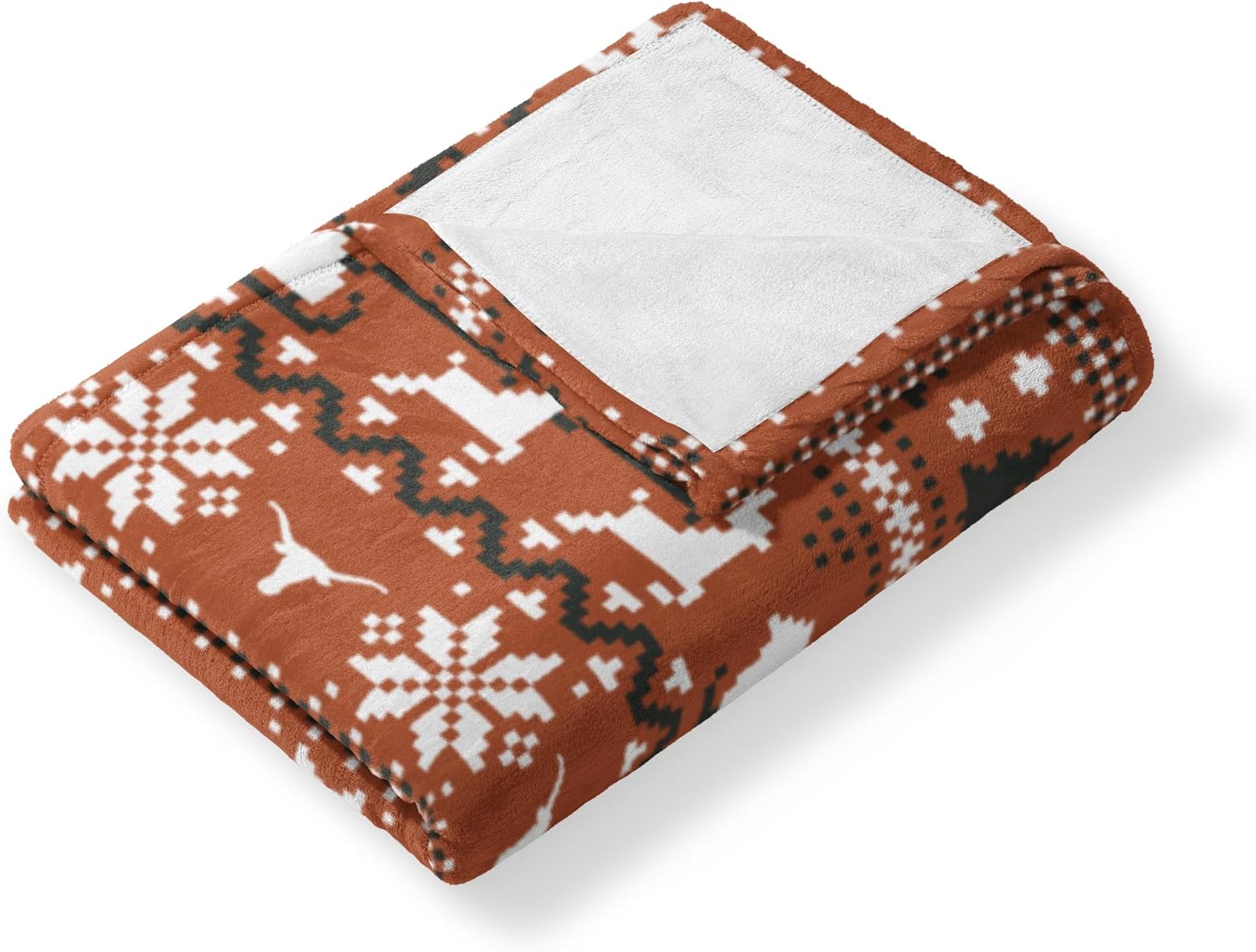 NORTHWEST NCAA Texas Longhorns, Xmas Time, Silk Touch Throw Blanket, 50 x 60 Inches