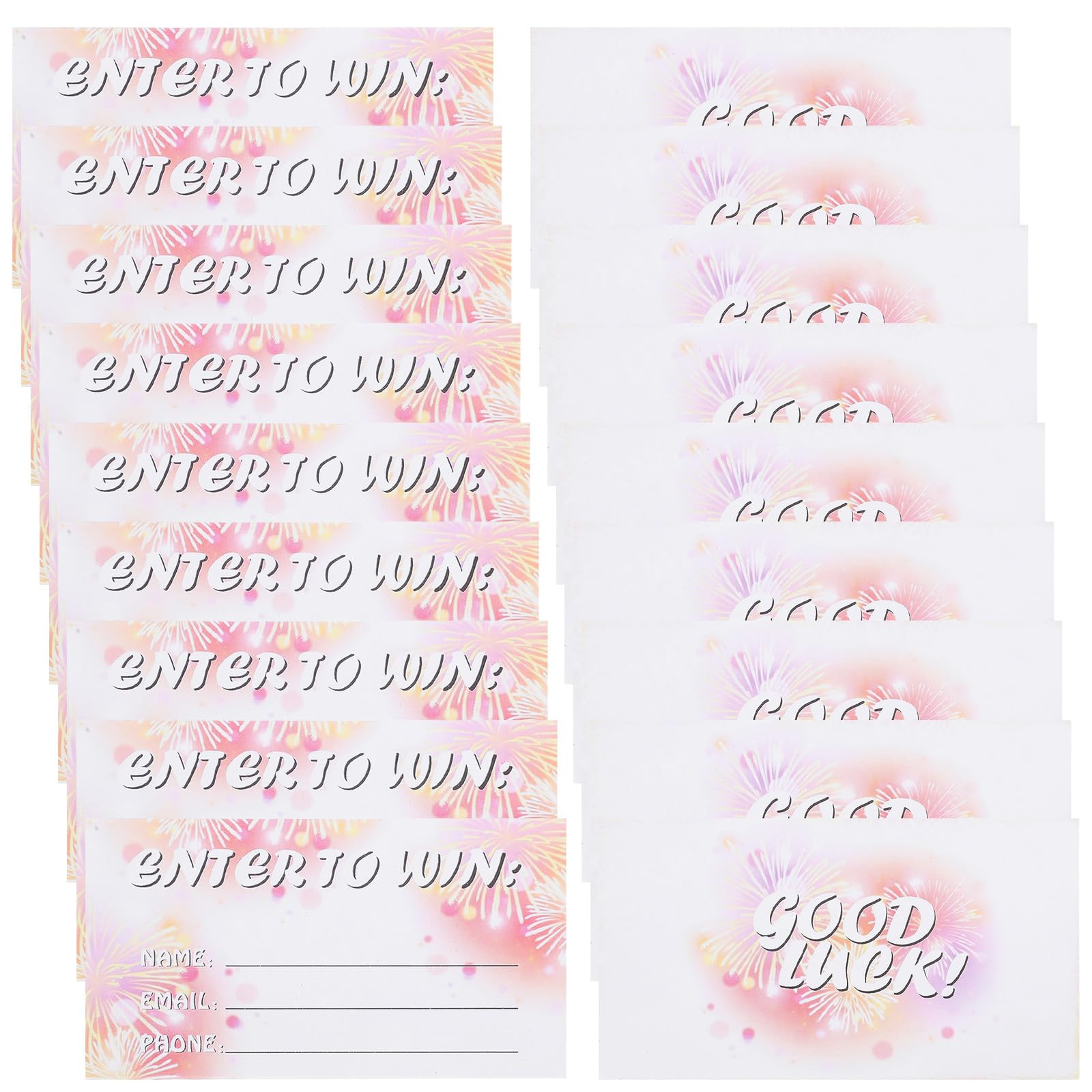 Boletos de rifa con mensaje de buena suerte Gatuida de papel liso para incentivar compras 8