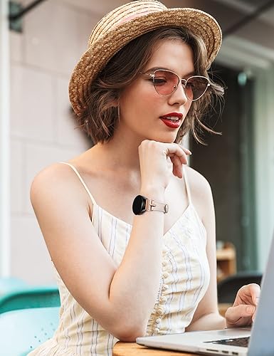 Miniatura 5 de Wearlizer Correa de cuero compatible con Samsung Galaxy Watch 7654 Band 1.575 in 1.732 inWatch 6 Classic 1.693 in 1.850 inWatch 5 Pro 1.772 inWatch