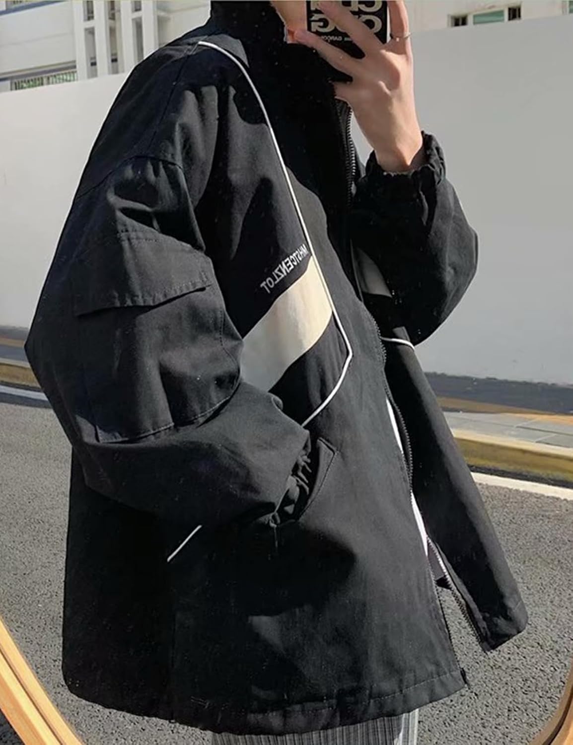 Wyeysyt Women Windbreaker Jacket Y2k Varsity Jackets Oversized Vintage 90s Jacket - Image 2