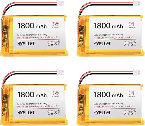 Miniatura 7 de 1 unids 3.7 V 1800 mAh batería de polímero de litio 1S 103450 baterías recargables con placa protectora y enchufe JST2.0 para dispositivo electrónico
