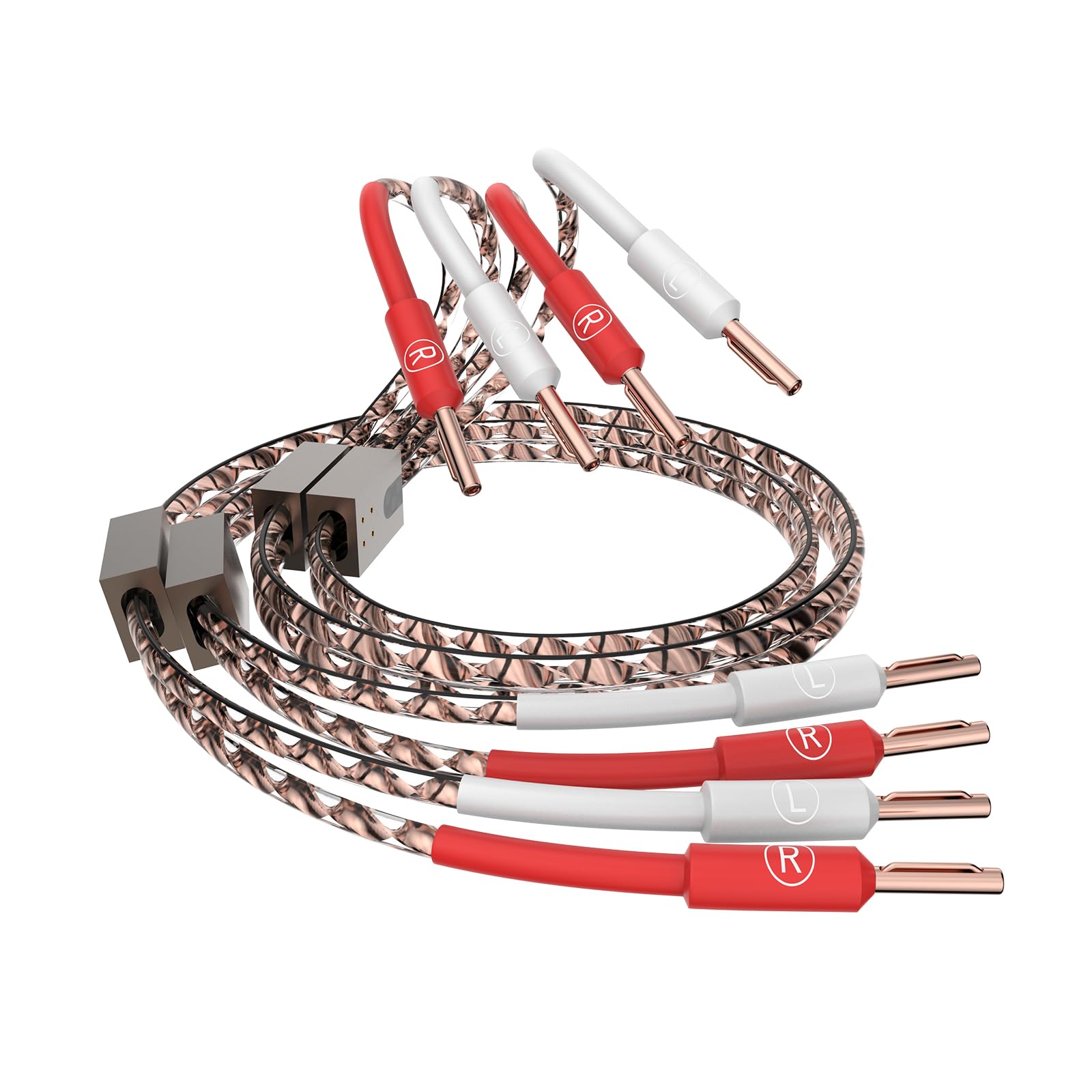 CSL - Lautsprecherkabel OFC - 50m - 2x2,5 Mm² Boxenkabel - Reines Kupfer - Boxenkabel - Speaker Cable – LS Kabel - Transparent Mit Polaritätskennzeichnung - Für Lautsprecher & Surround Systeme