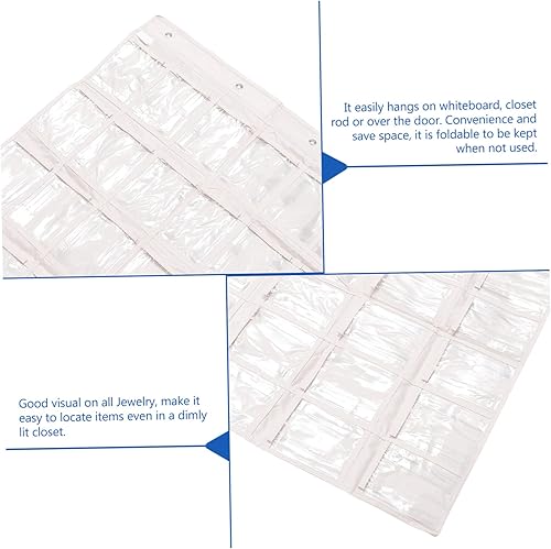 Miniatura 4 de SOESFOUFU 1 bolsa de pared transparente organizadora, caja organizadora transparente, bolsas de almacenamiento de plástico, bolsa de almacenamiento