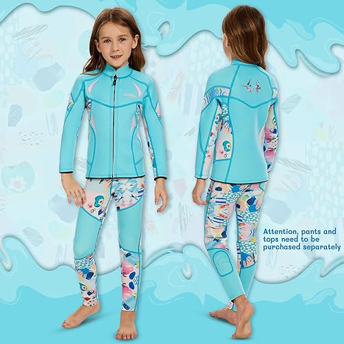 Miniatura 5 de Kids Wetsuit Jackets, 2mm Wetsuits Tops Neoprene Long Sleeve for Water Sports Diving Surfing Swimming