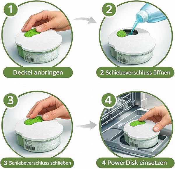 Ulroad Nachfülldeckel passend für Miele Powerdisk - Nachfüll Deckel zum wiederbefüllen Refill - macht Einheit AutoDos wiederbefüllbar nachfüllen Spülmittel Geschirrspüler Geschirrspülmaschine Zubehör - 3