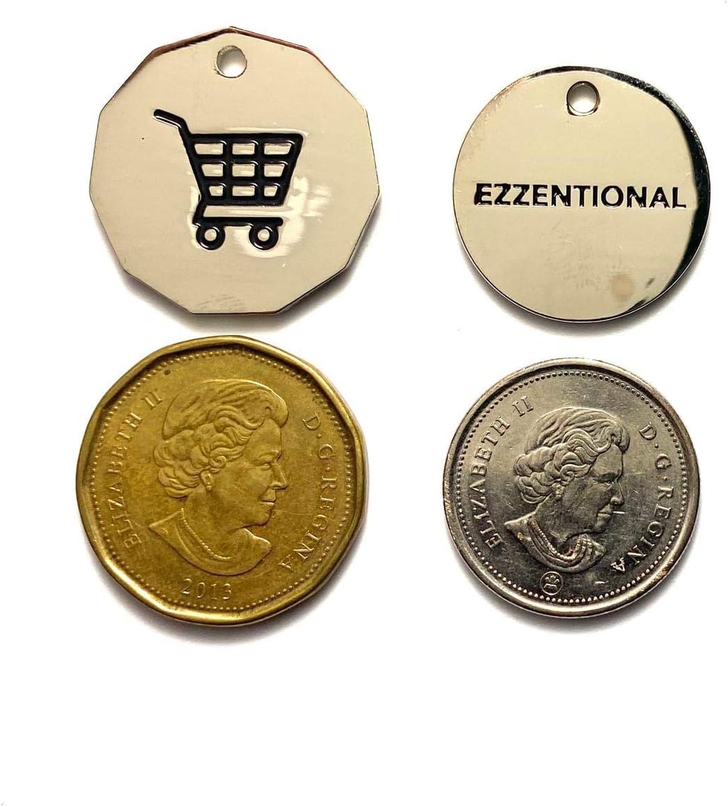 Shopping Cart Key Canadian Loonie and Quarter Metal Amazon.ca Home