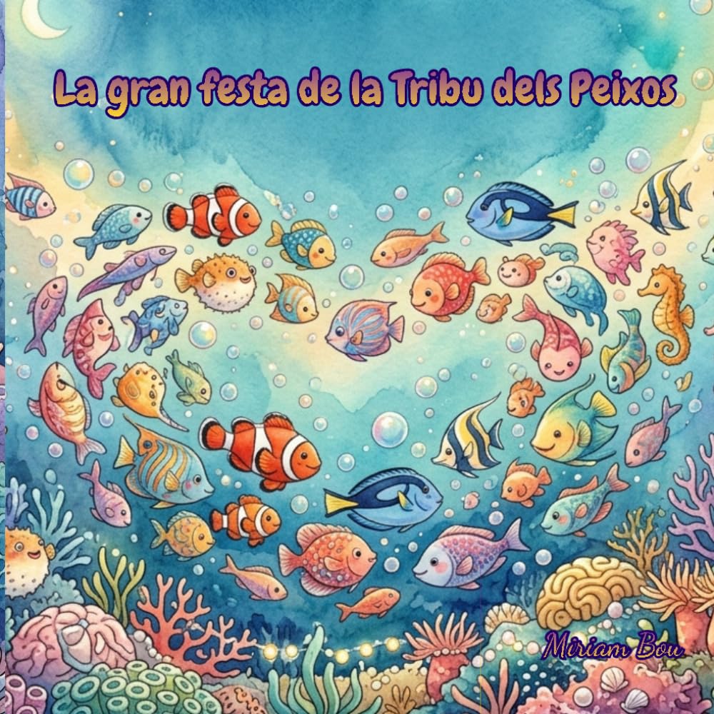 La gran festa de la Tribu dels Peixos: Conte infantil il·lustrat sobre el treball en equip, la creativitat i compartir (2-6 anys)