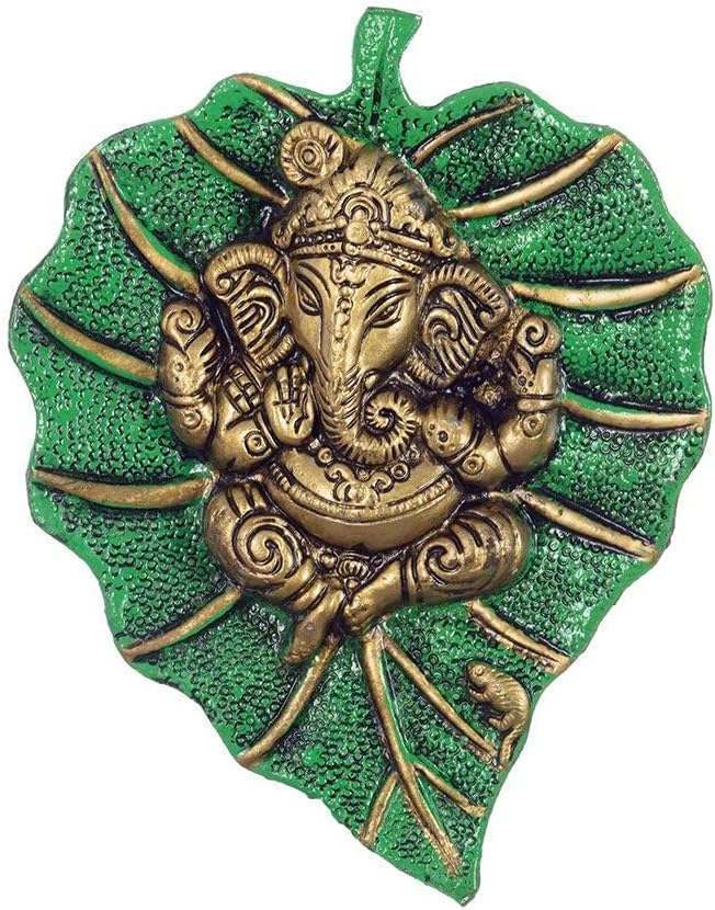 Divya Enterprises Lord Ganesha on Green Leaf