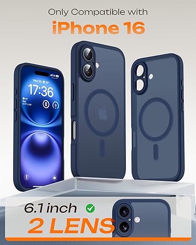 Miniatura 360 de TOCOL Funda magnética para iPhone 15 Pro Max, protección completa mejorada de la cámara, compatible con Magsafe, protección contra caídas, funda