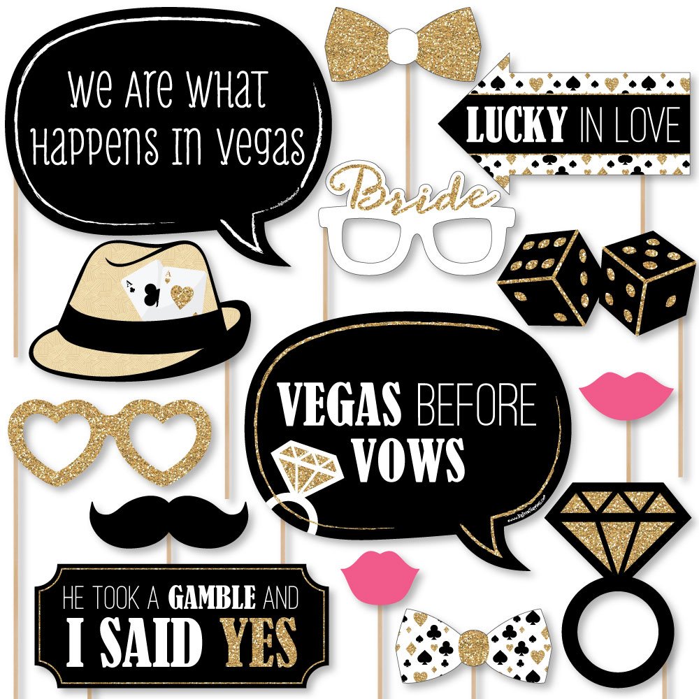 Kit de 20 accessoires pour photomaton de Las Vegas pour réussir vos photos