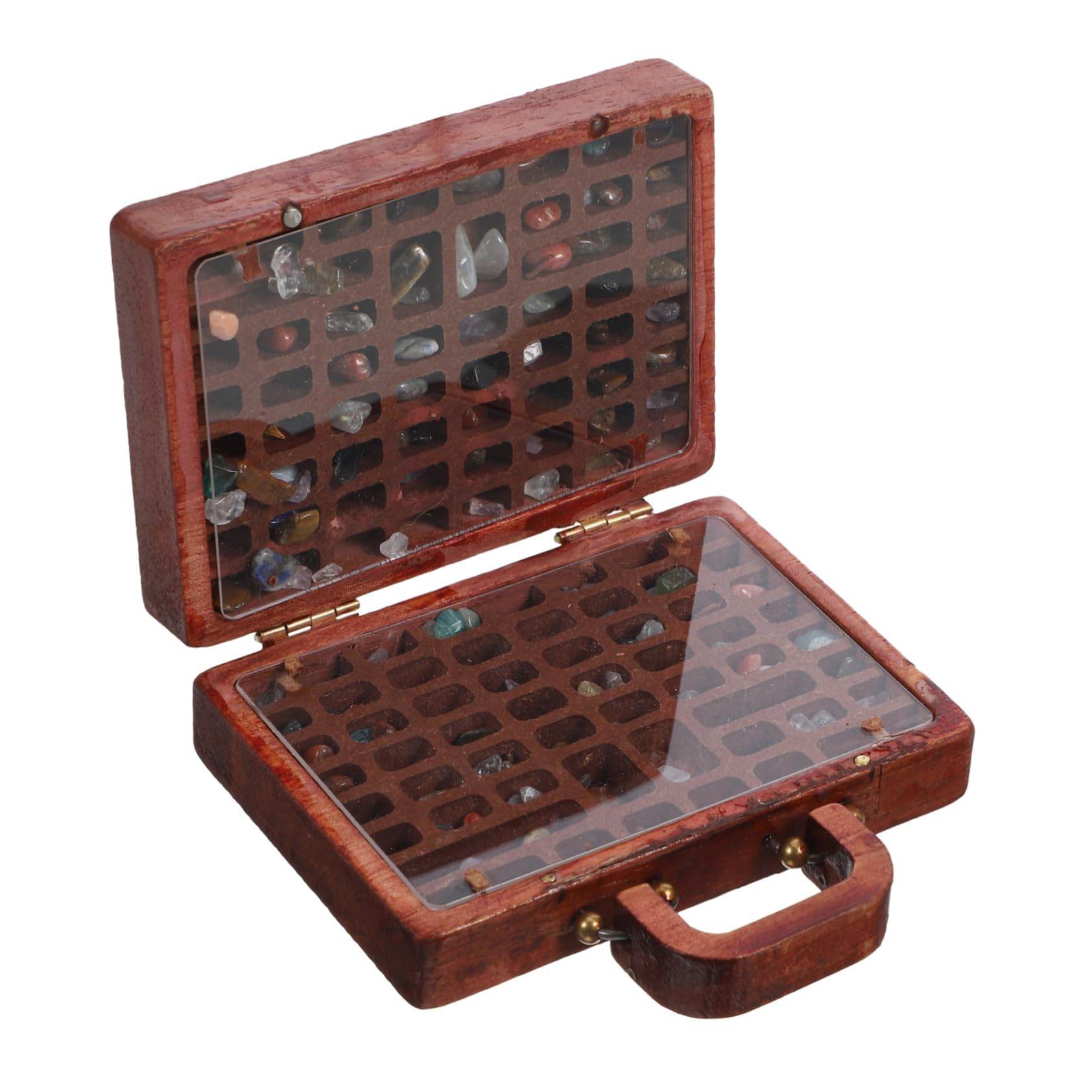 Boîte de rangement pour pierres et organisateur minéraux compact