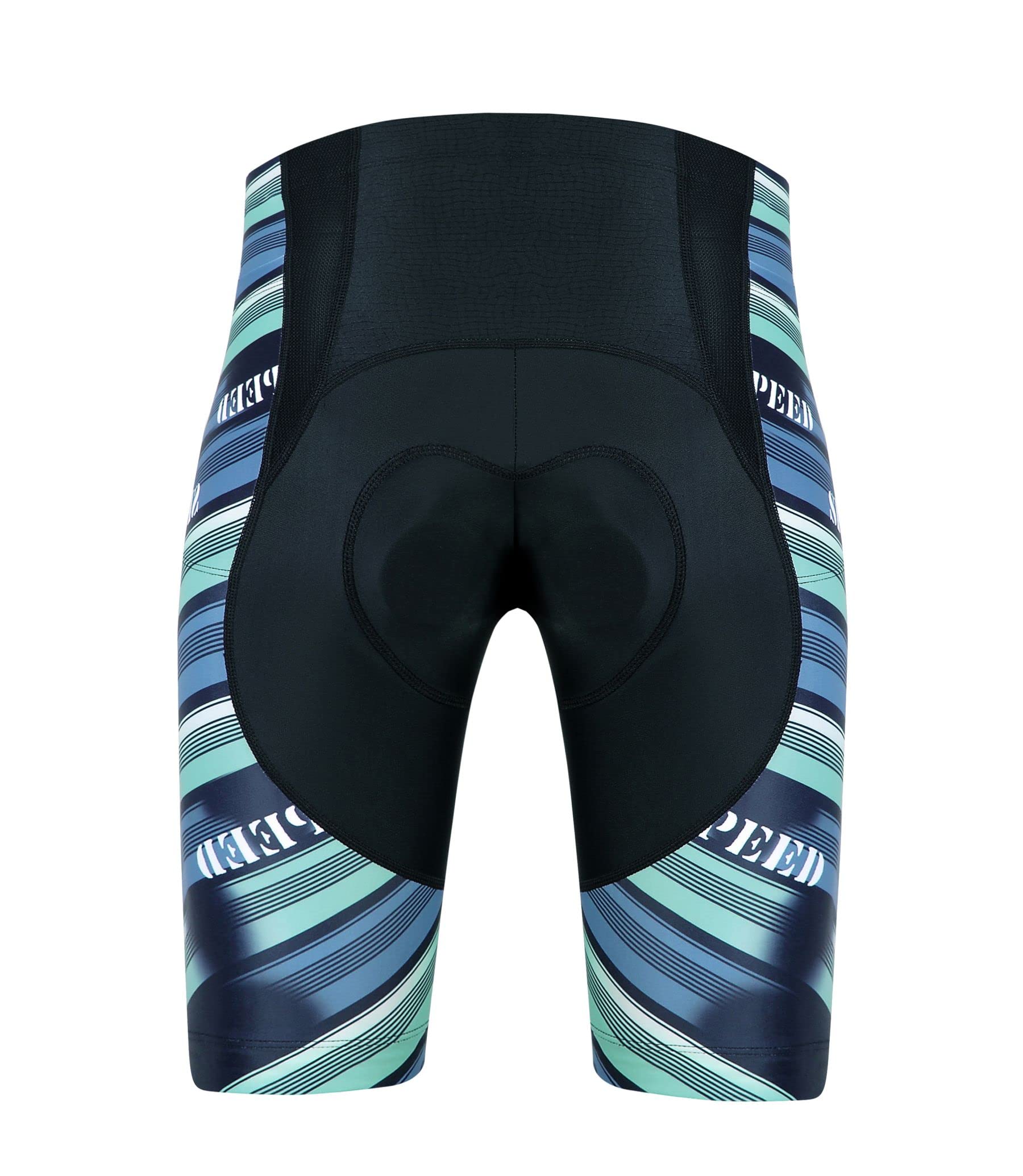 Men's Cycling Bicycle Riding Pants High Waist Sports Biking Padded Sponge Cushion Breathable Quick-Drying Shorts (Black,3X-Large,Male,Adult,US,Alpha,3X-Large,Regular,Regular)