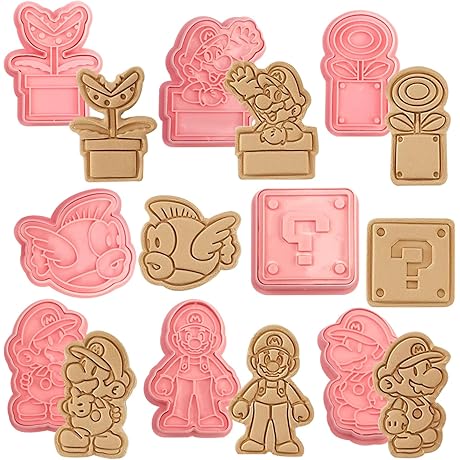 Mario Cookie Cutters Set for Creative Baking Adventures